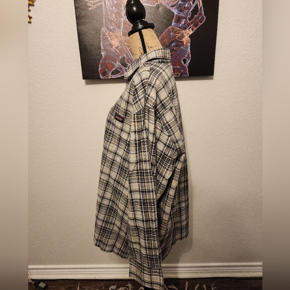 Dickies Grey Flannel Casual Button Down Long Sleeve Shirt XL - Picture 2 of 4